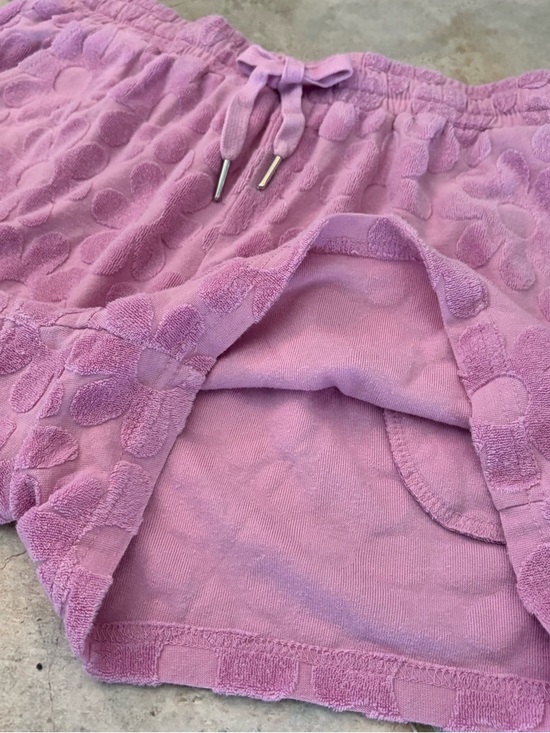 Pink Lilly Retro Flower Terry Cloth Active Shorts Drawstring Women’s M Cotton - Picture 4 of 10